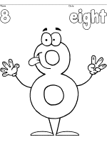 Happy numbers coloring pages to preschool level