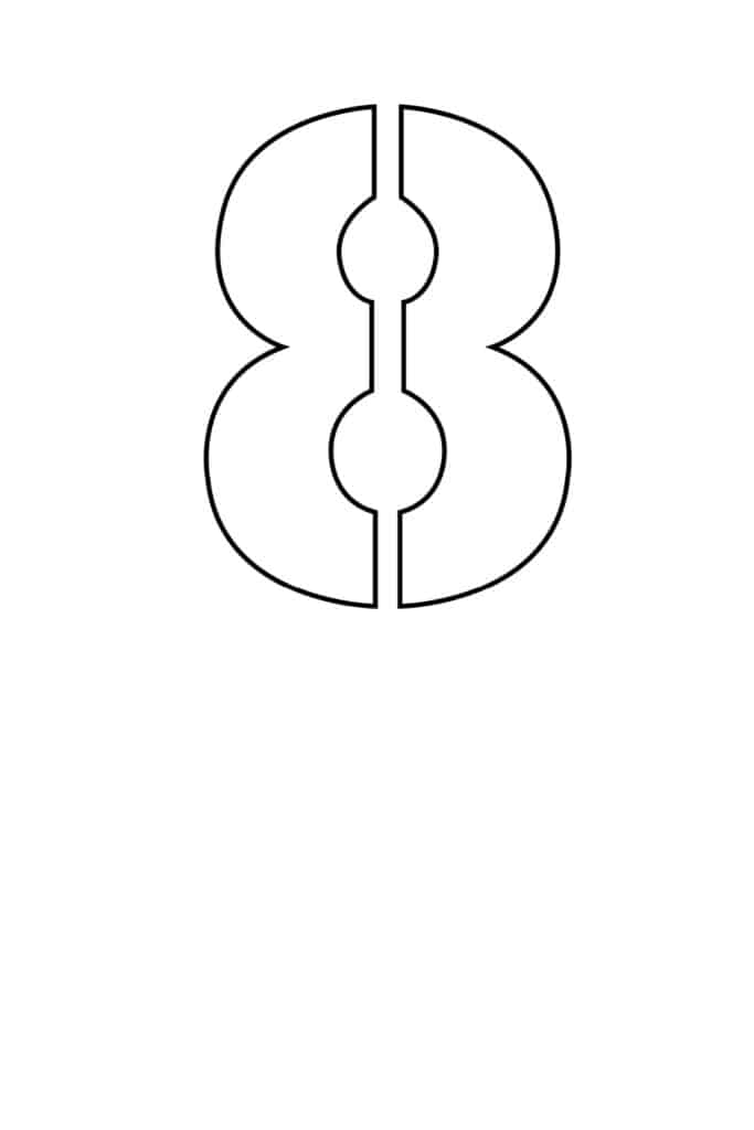 Free printable number stencils set