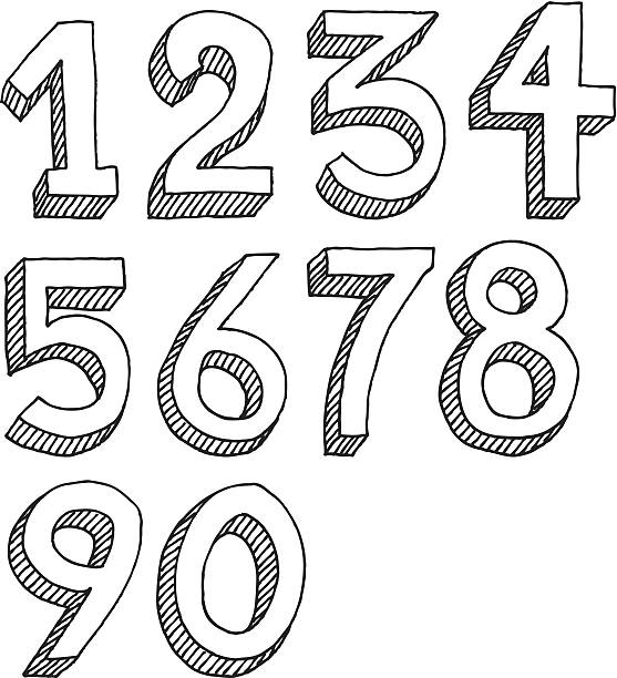 Number drawing stock photos pictures royalty