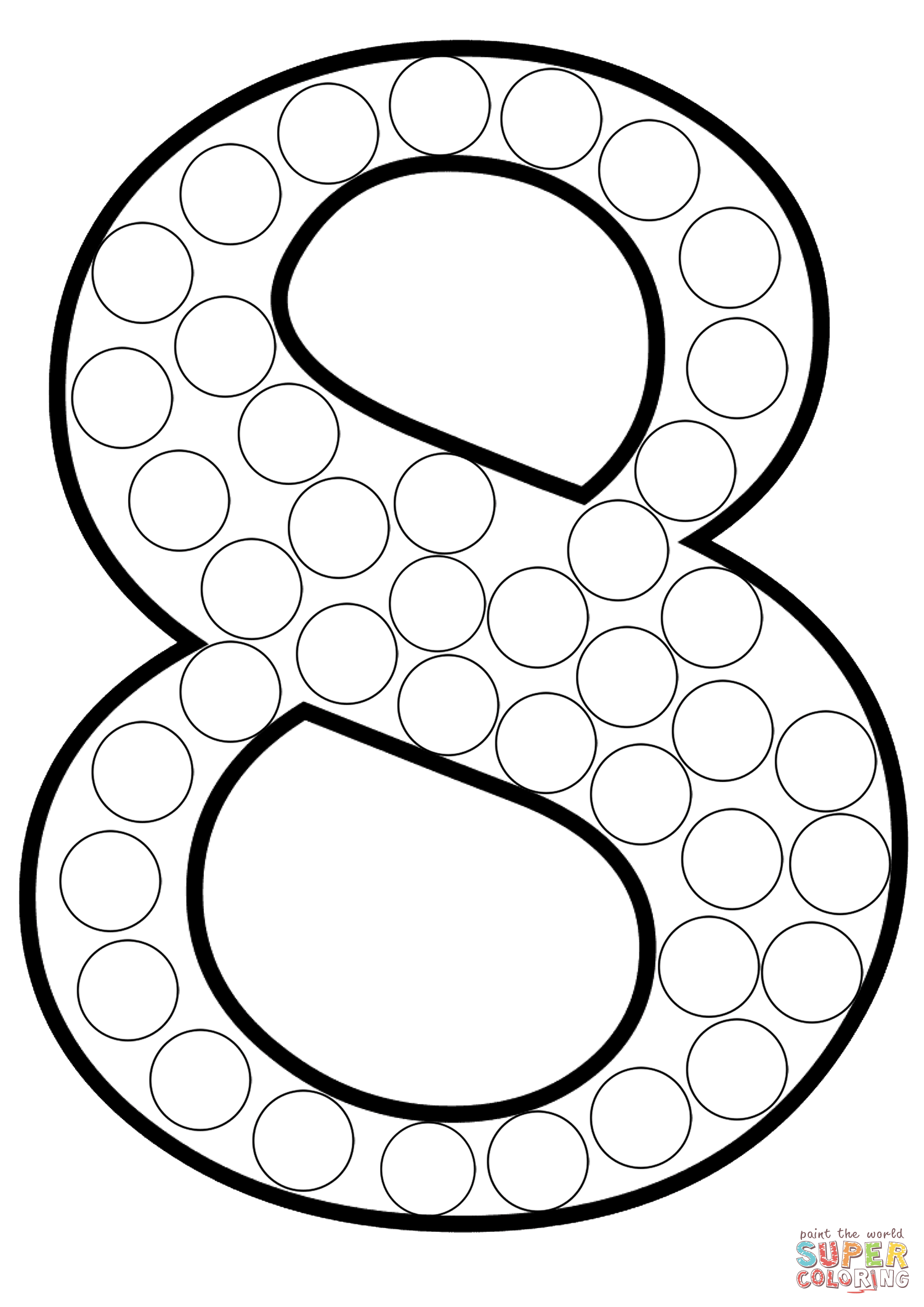 Number dot art coloring page free printable coloring pages