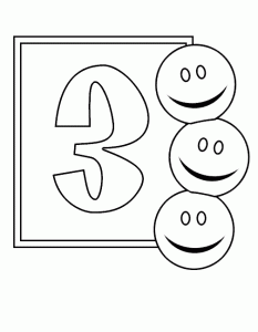 Numbers free to color for children eight