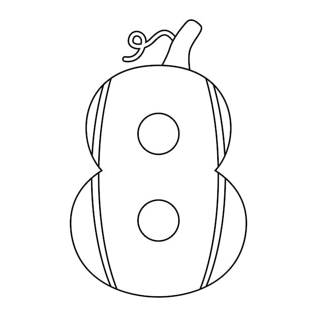 Premium vector coloring page with number for kids