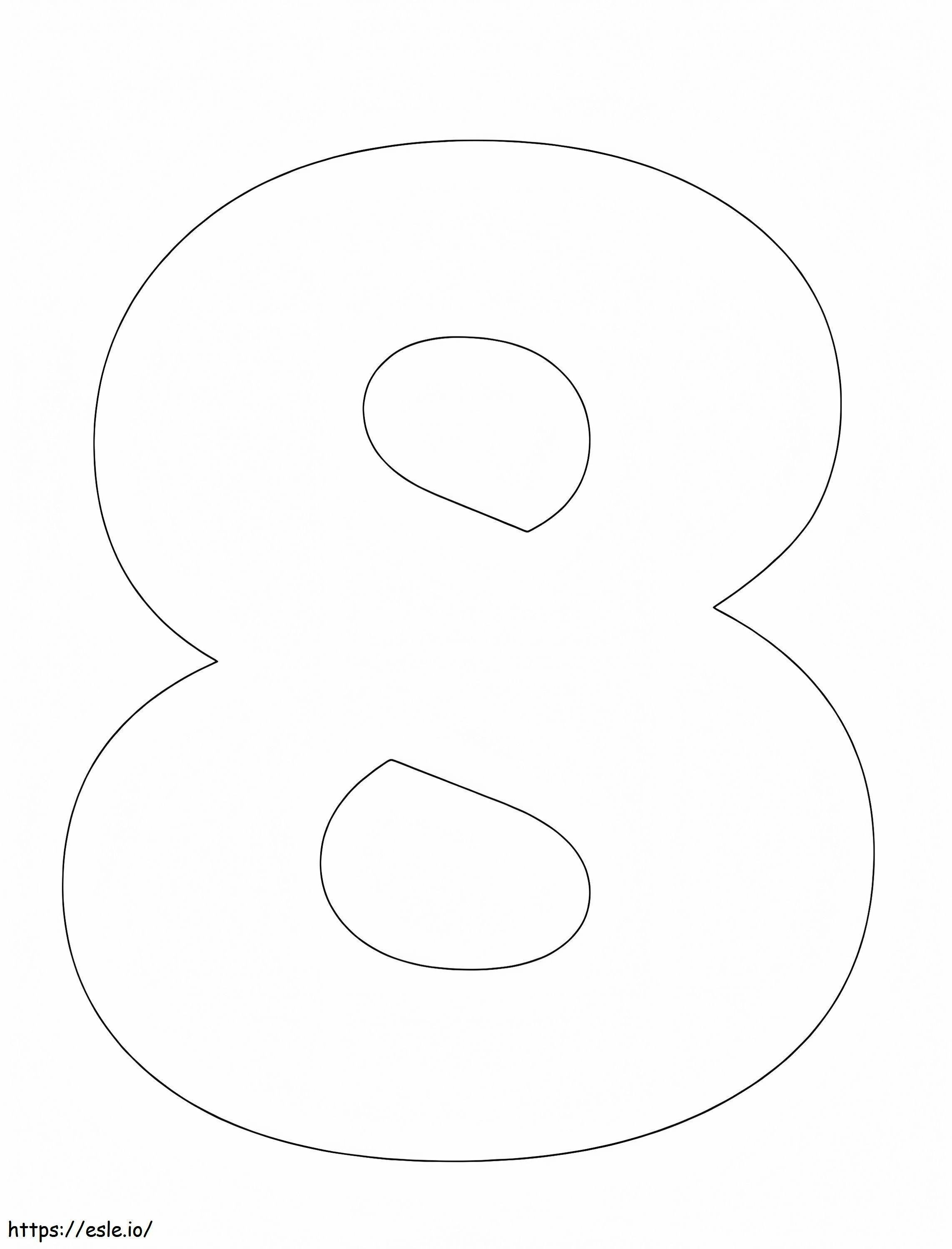 Free printable number coloring page