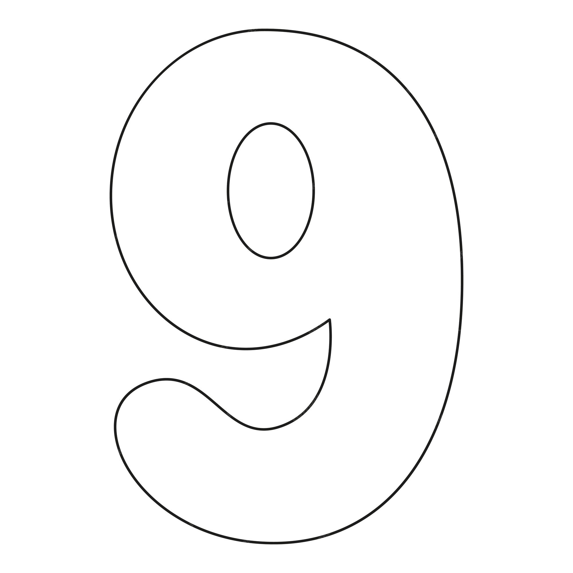 Premium vector arabic numerals coloring book for kids hand drawn arabic figures from one till nine hand drawn script numbers from to in the style of doodles on a