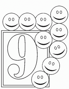 Numbers free to color for children