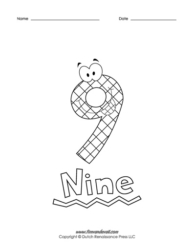 Numbers coloring booklet â tims printables