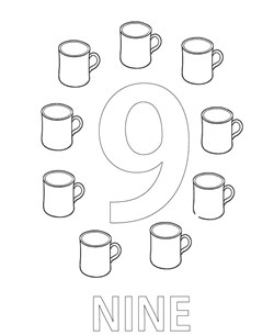 Numbers coloring pages