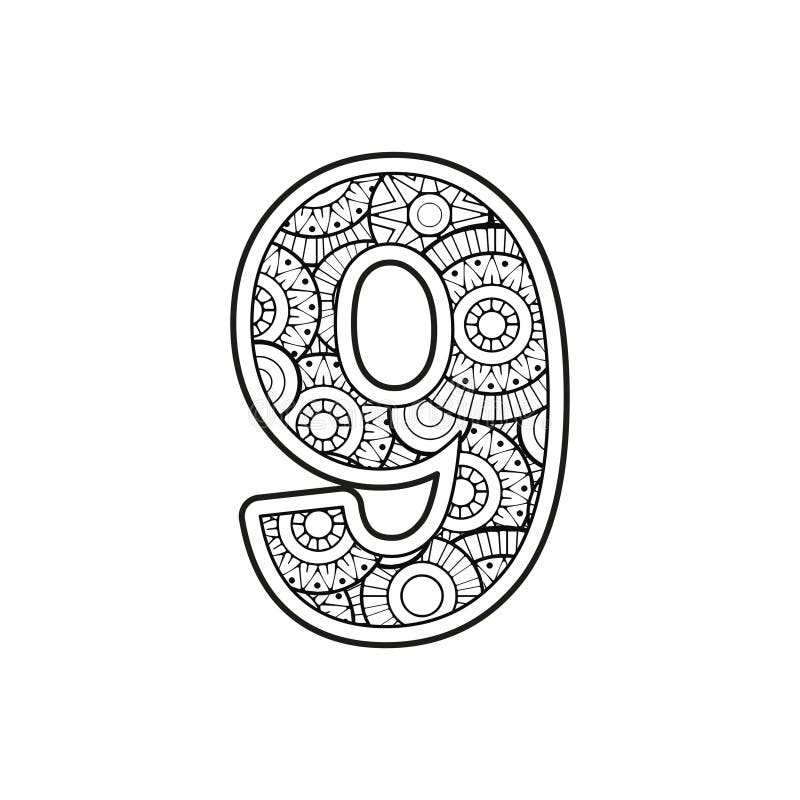 Number mandala stock illustrations â number mandala stock illustrations vectors clipart