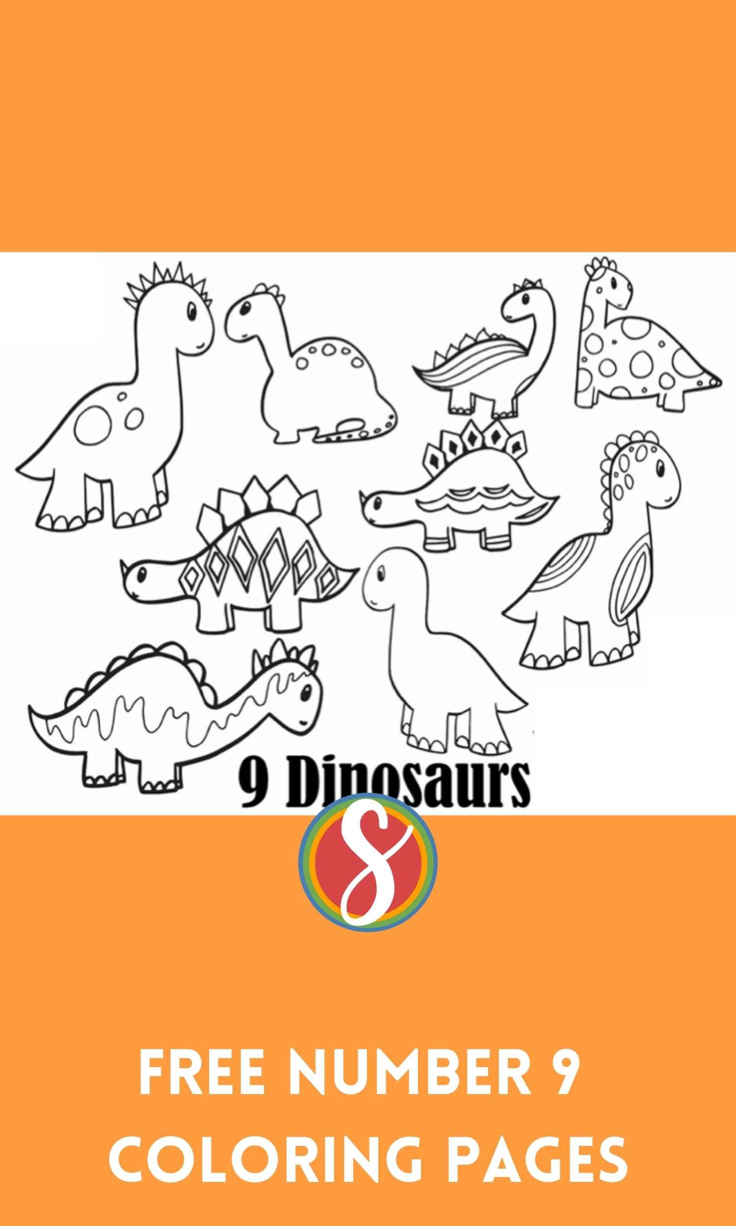 Free number coloring page printables â stevie doodles