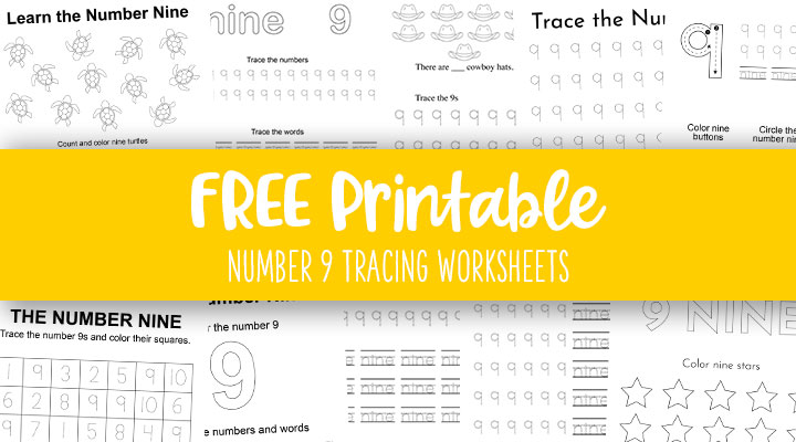 Number tracing worksheets