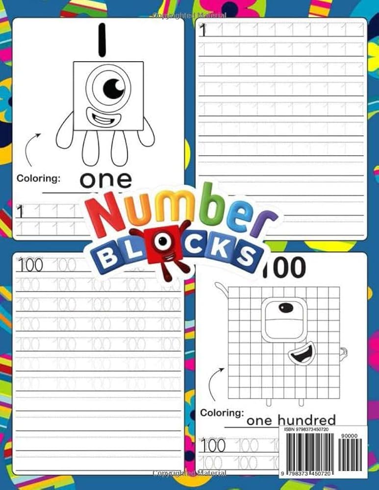 Tracing number blocks math book my first learn