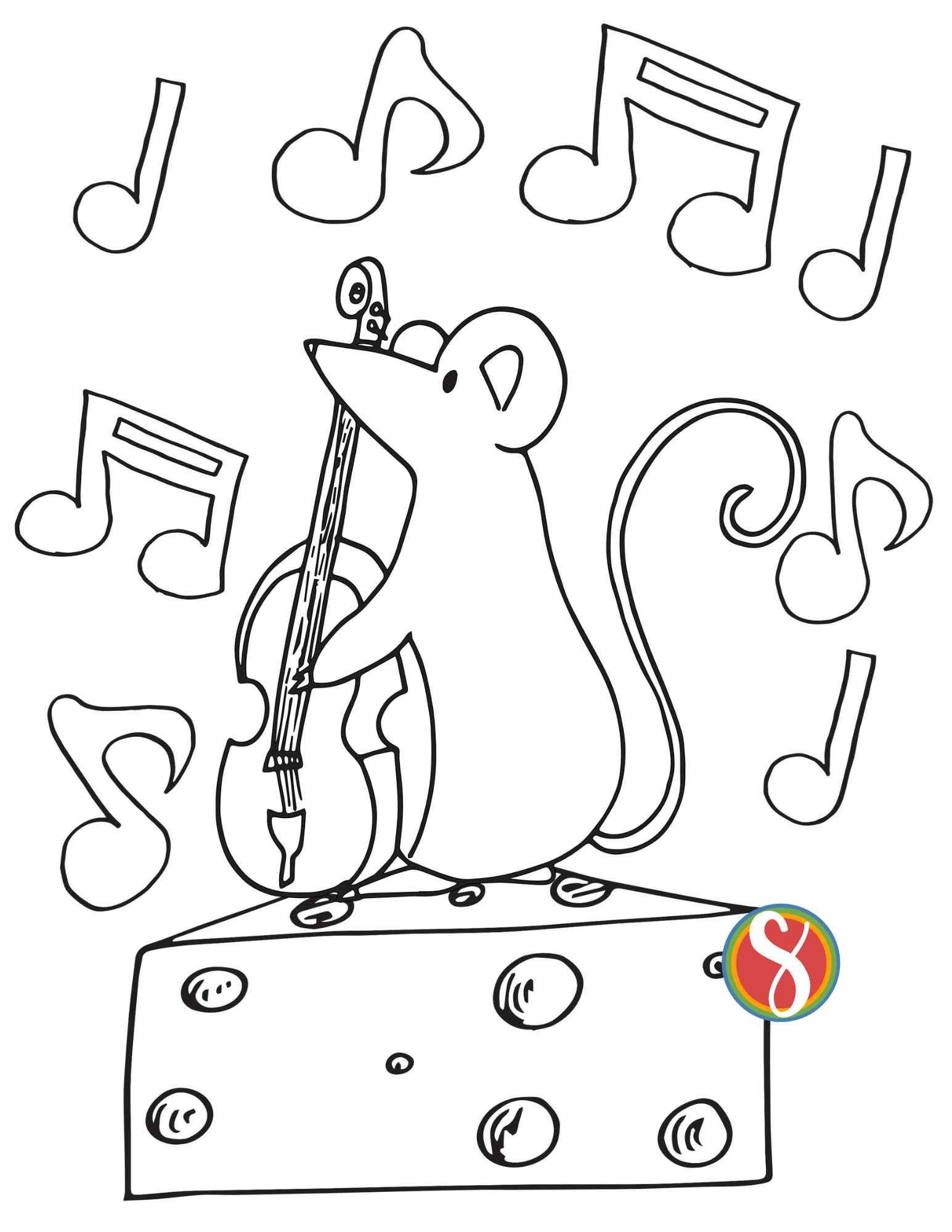 Free mouse coloring pages â stevie doodles