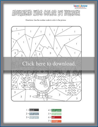 Color by numbers printables for kids