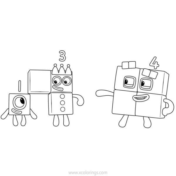 Numberblocks coloring pages and