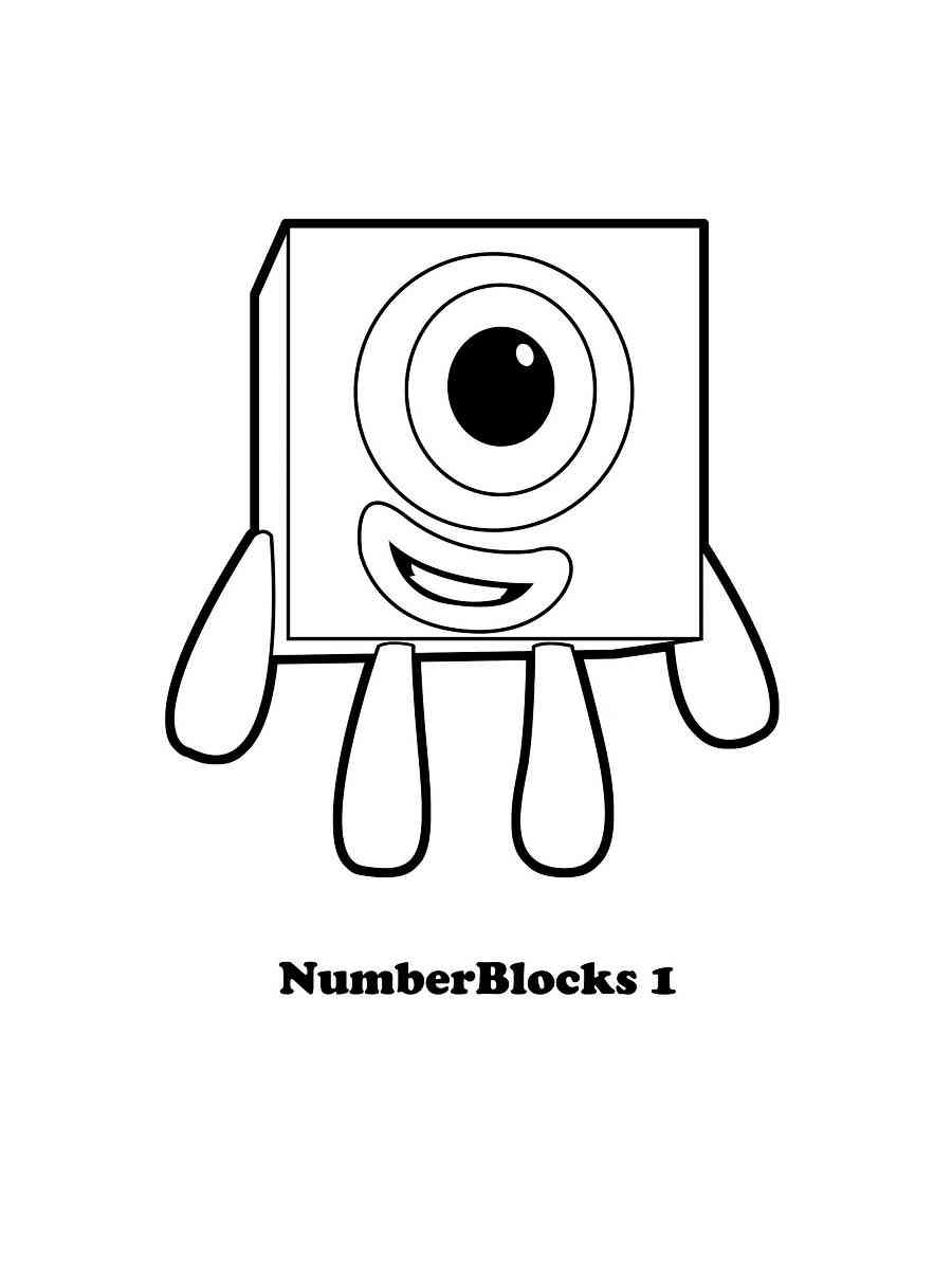Numberblocks coloring pages