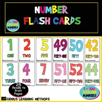 Number flash cards