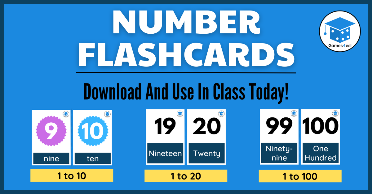 Number flashcards free pdf flashcards for teaching numbers