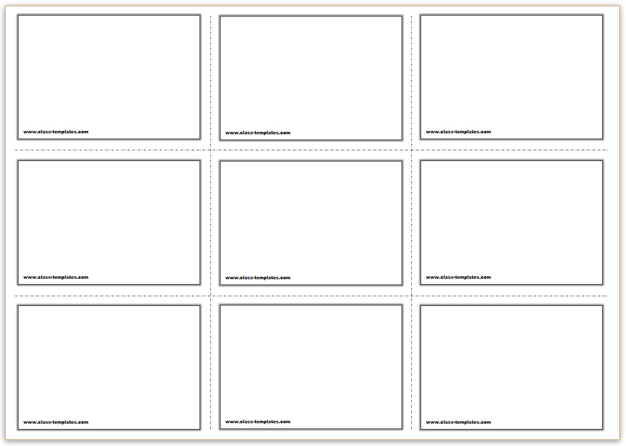 Free printable flash cards template