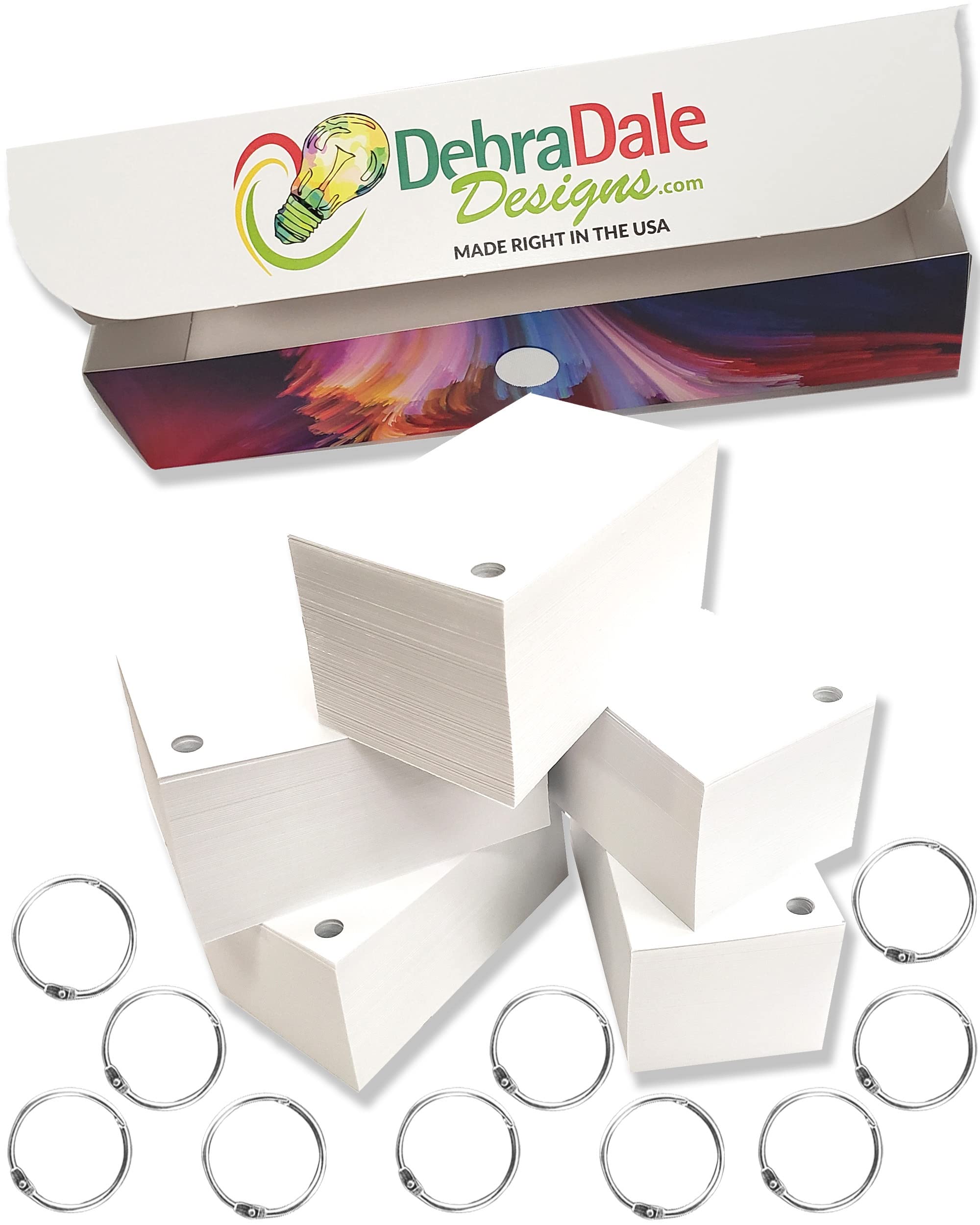 White blank flash cards for studying