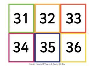 Number flash cards
