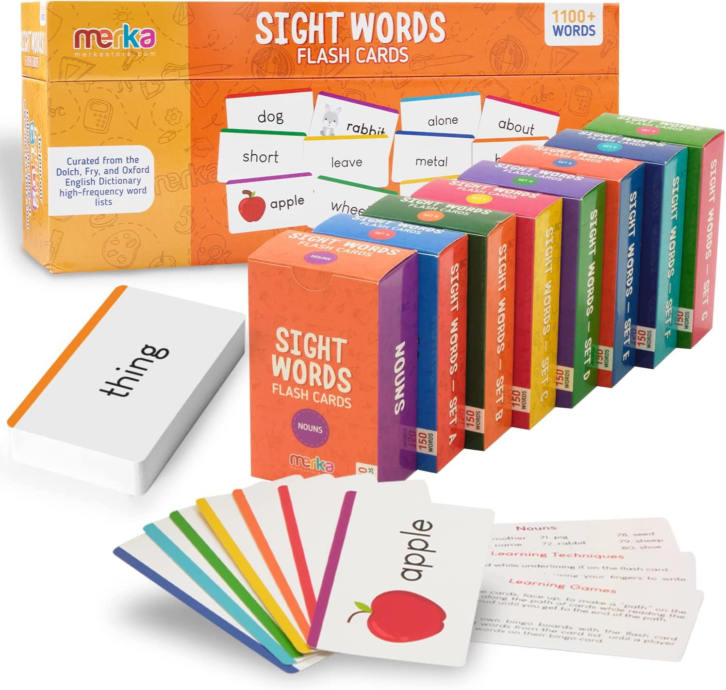Merka sight words flashcards self