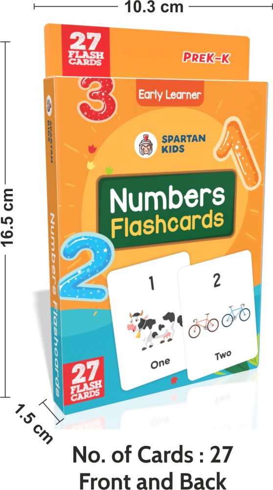 Spartan kids numbers flash cards easy fun way of learning