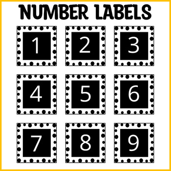 Printable number tags tpt