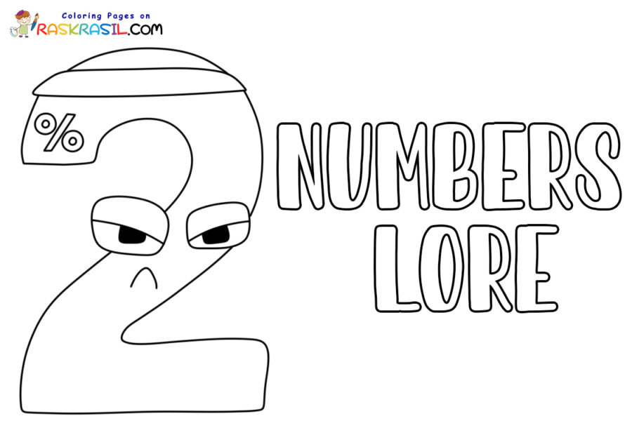 Numbers lore coloring pages
