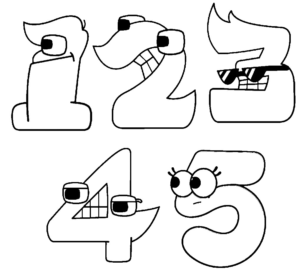 Number lore coloring pages â having fun with children