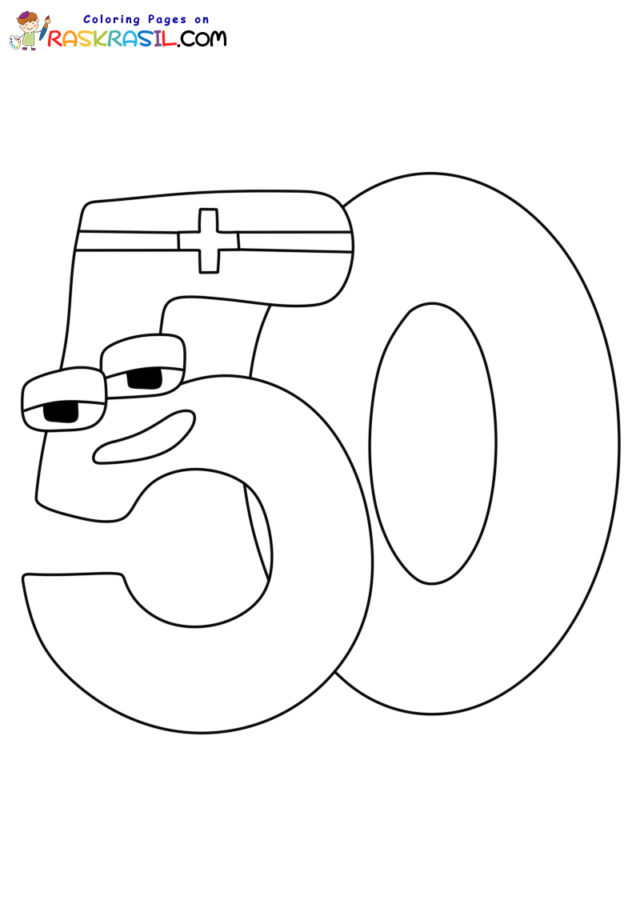 Numbers lore coloring pages