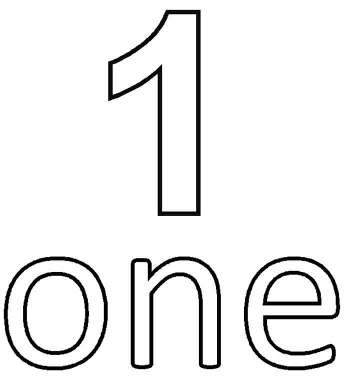 Number with text coloring page