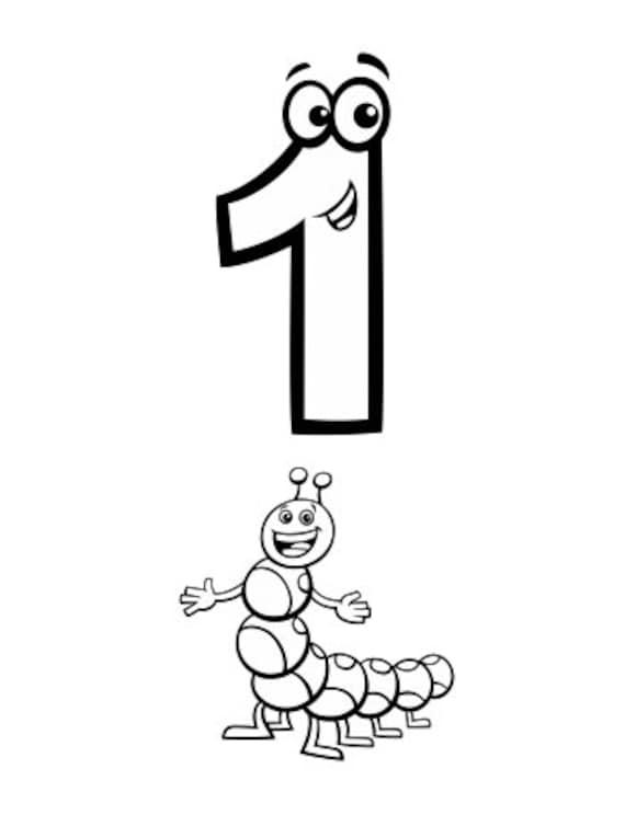 Number coloring pages download now