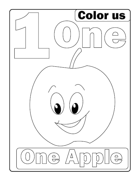 Premium vector number tracing and counting coloring pages with cute designs