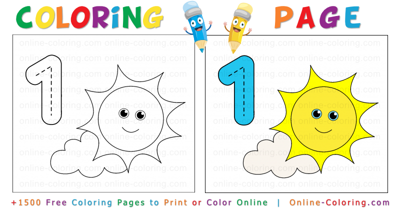 Number free online coloring page
