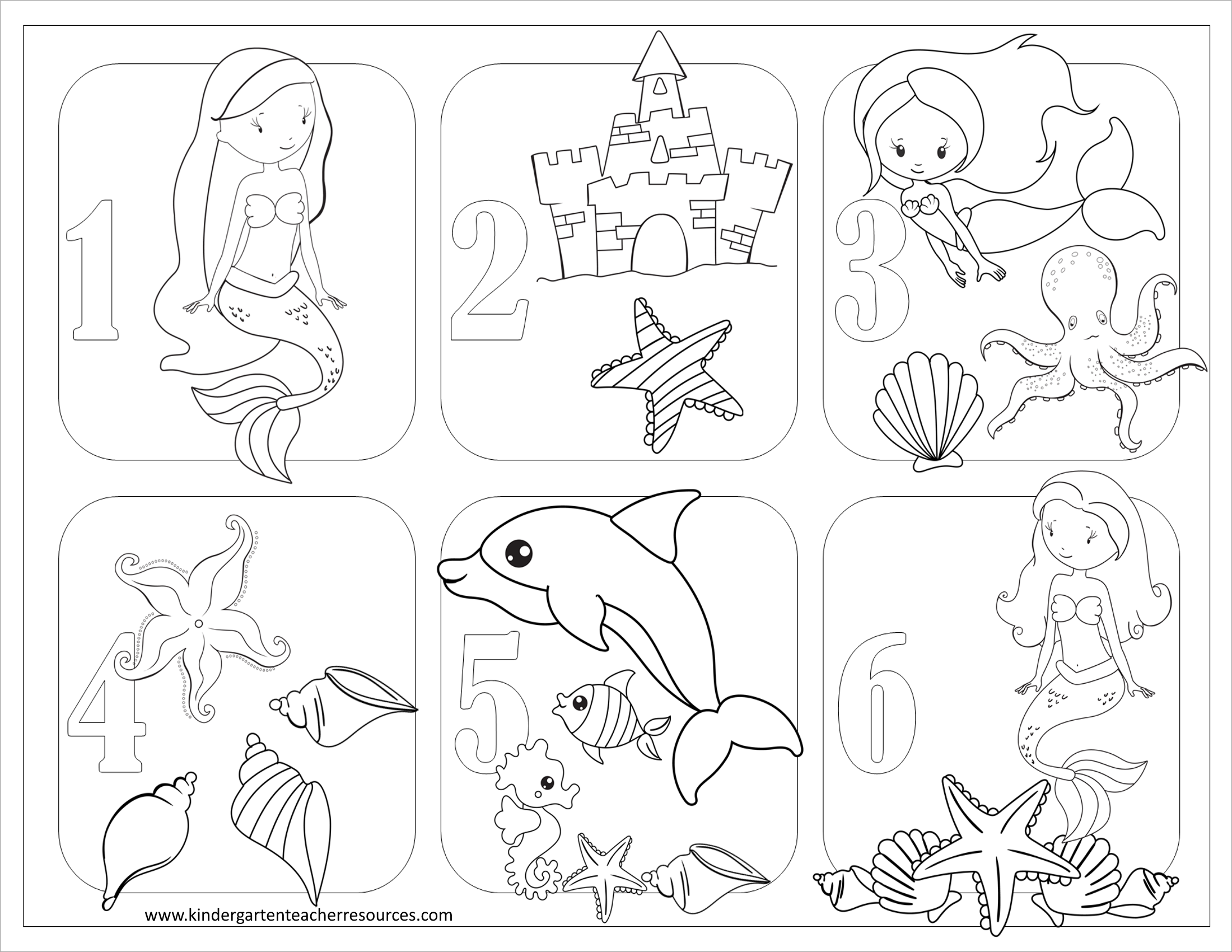 Number coloring pages