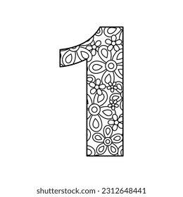 Figure coloring book kids number stock vector royalty free