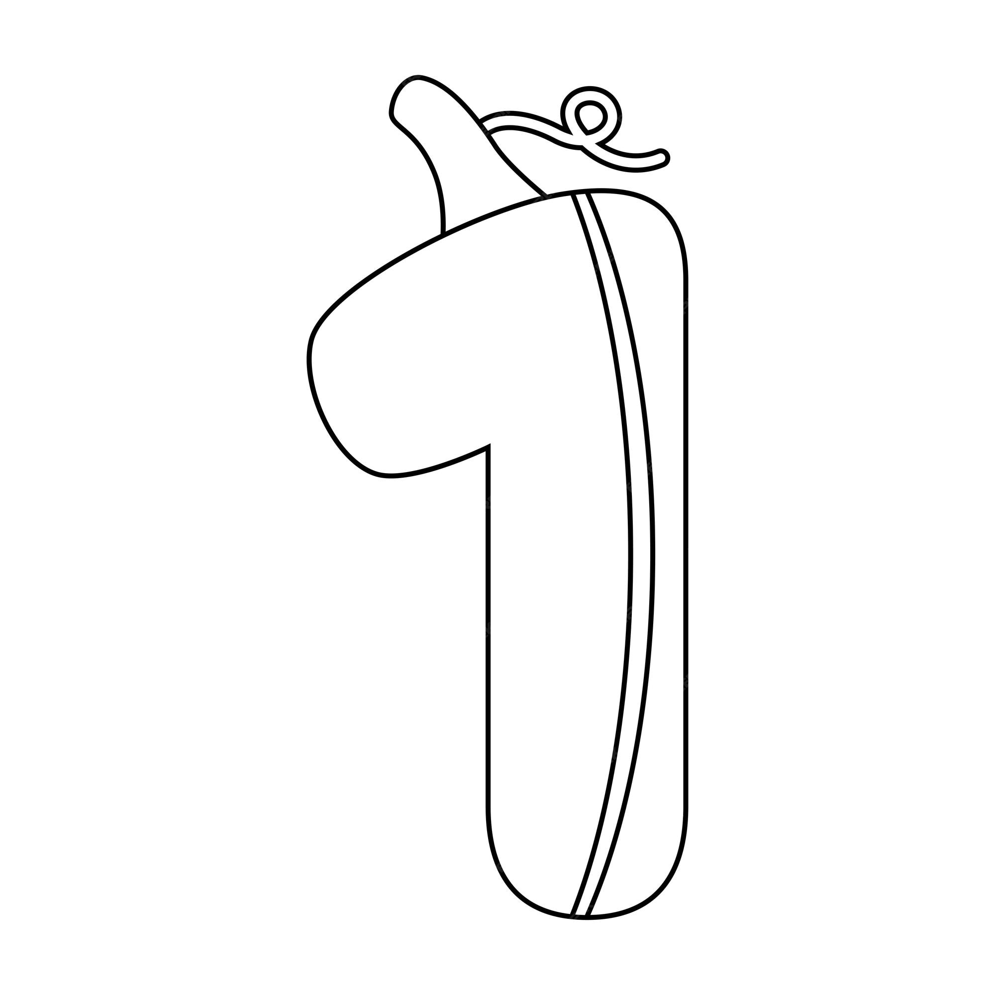 Premium vector coloring page with number for kids
