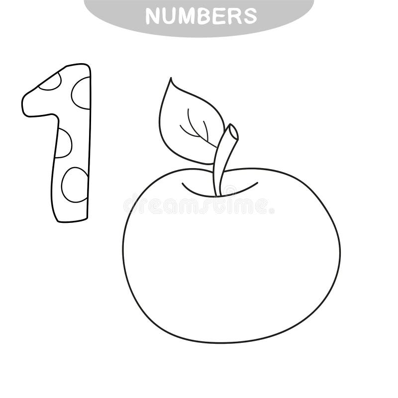 Coloring number one stock illustrations â coloring number one stock illustrations vectors clipart