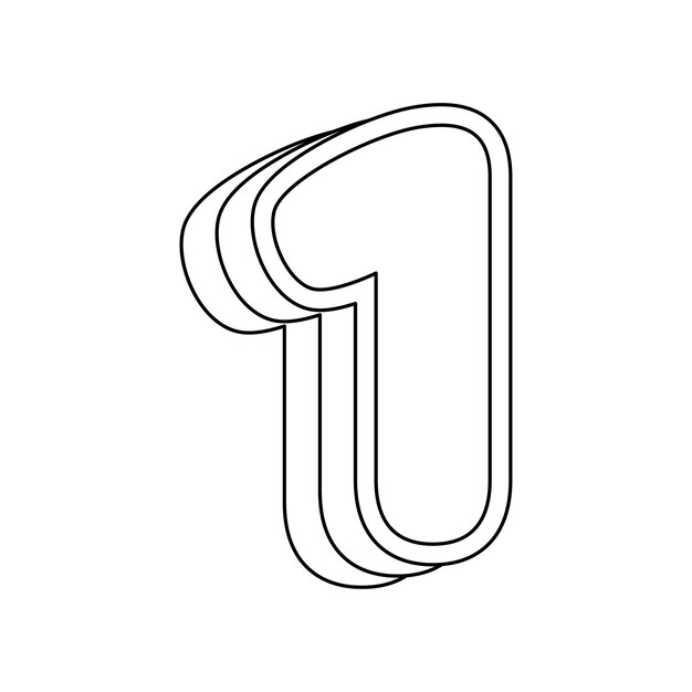 Premium vector coloring page with number for kids