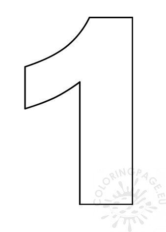 Cut out number free coloring page
