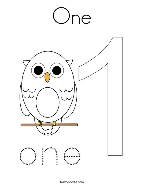 One coloring page
