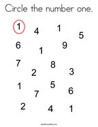 Number coloring pages