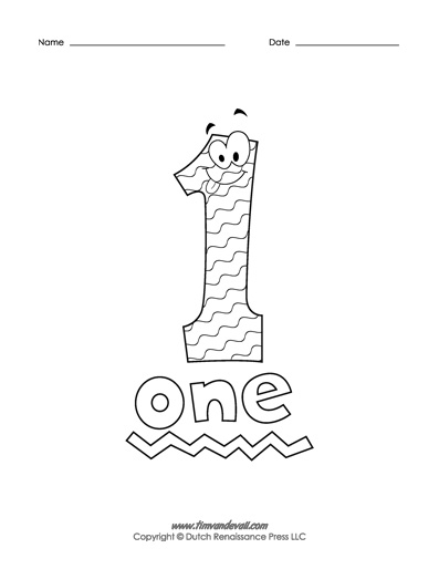 Numbers coloring booklet â tims printables
