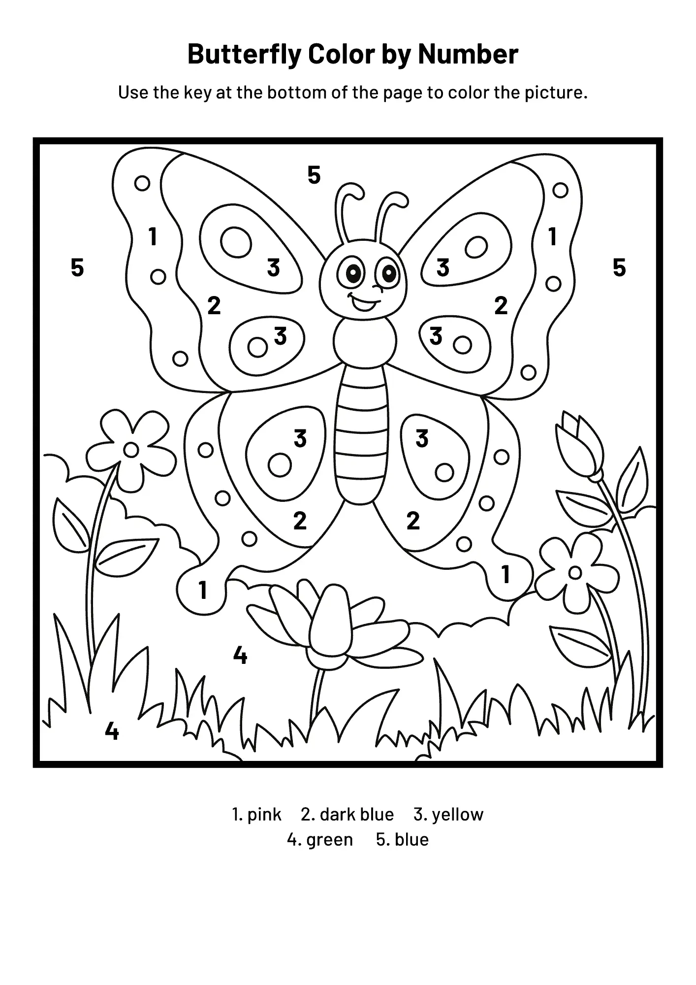 Free printable color by number pages