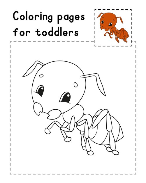 Premium vector coloring book page for kids cartoon style character isolated on white background vector illustration