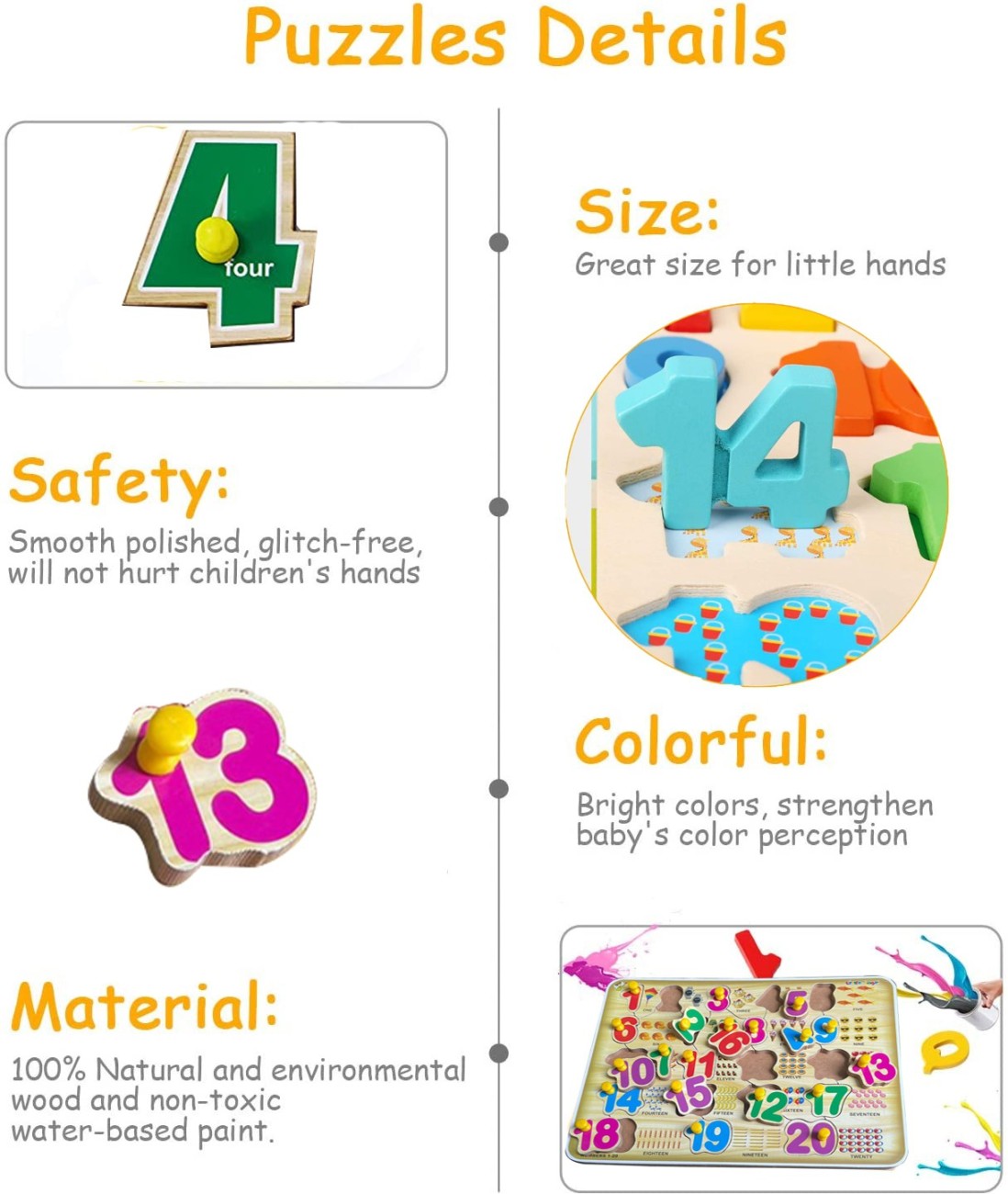 Blue seed learning toys board jigsaw puzzle matching early numbers math countingbook price in india