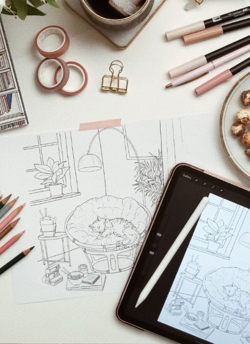 Digital coloring pages for adults how to color in procreate app