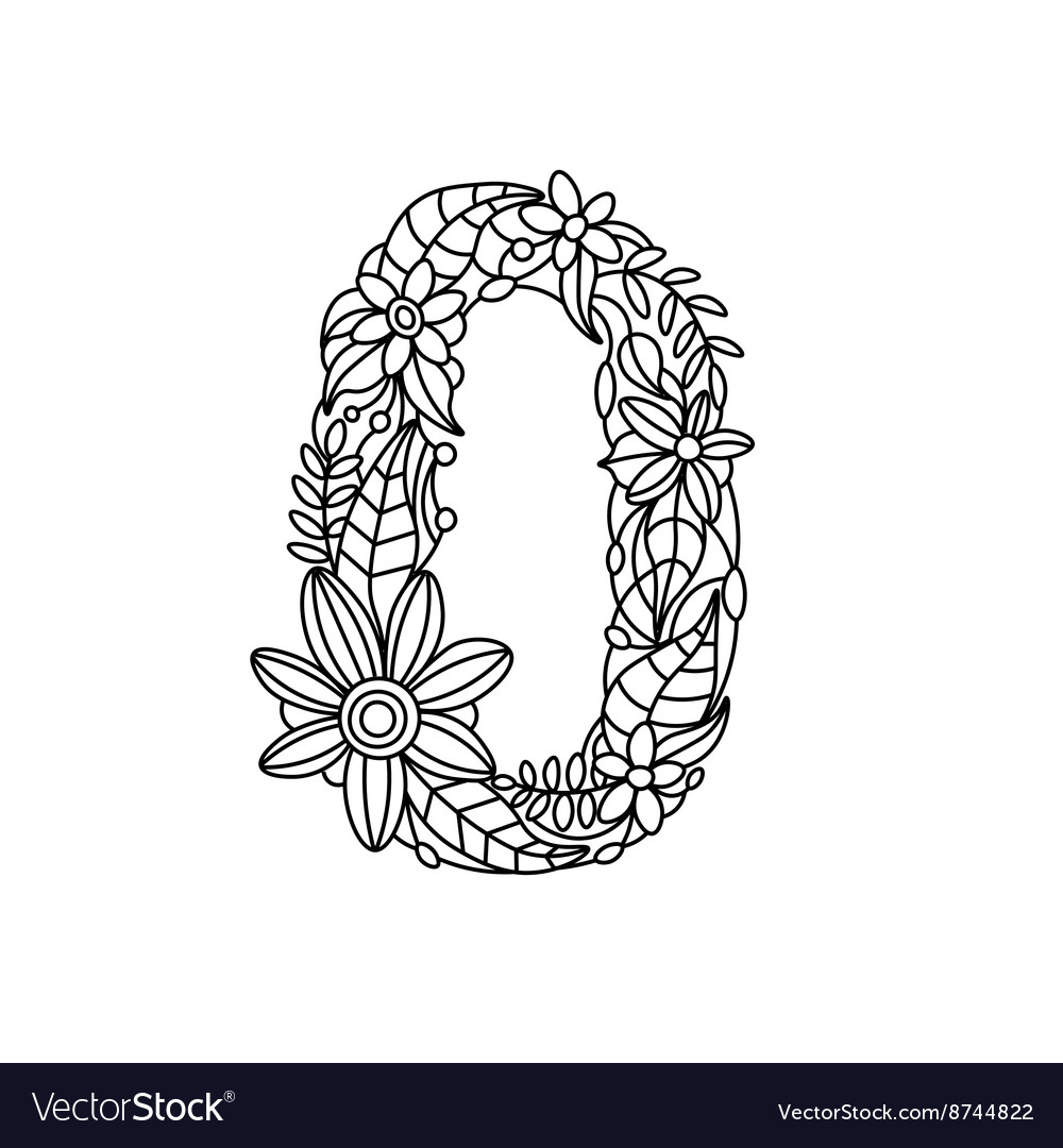 Number coloring book for adults royalty free vector image