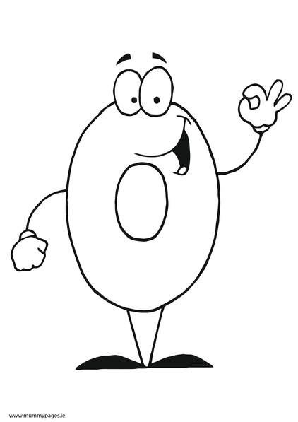 Number colouring page