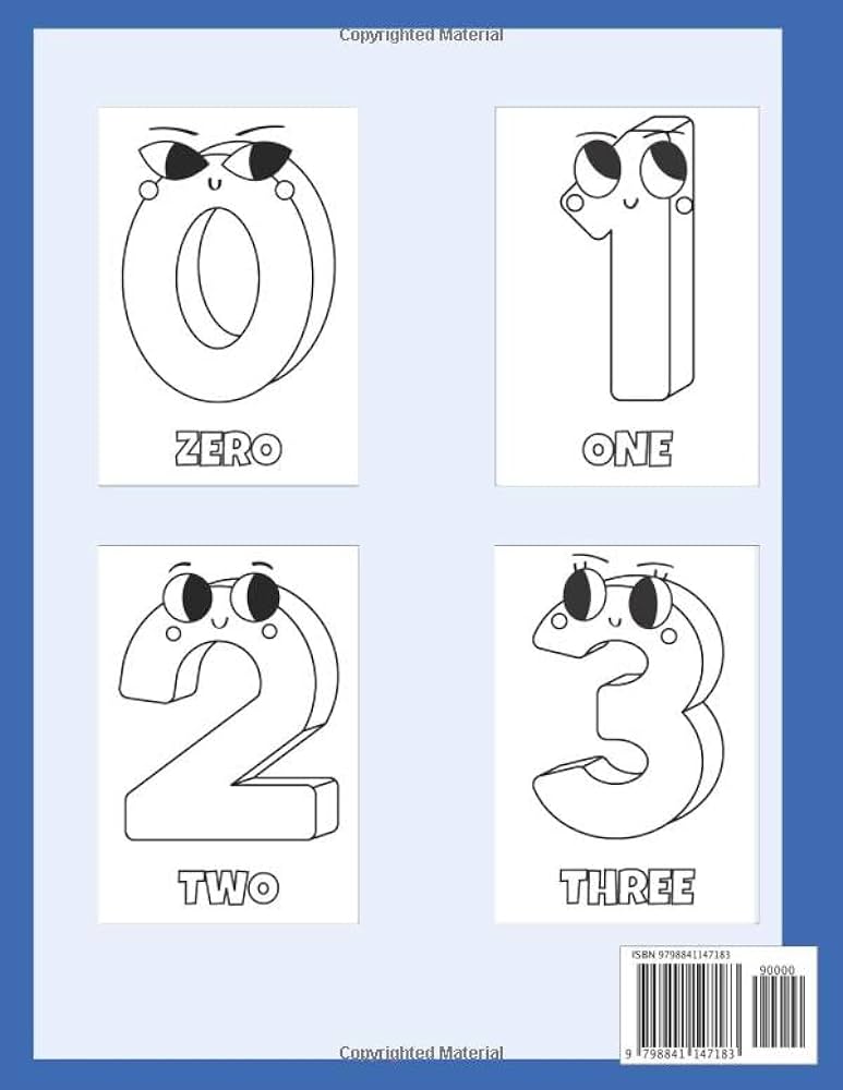 My first simple book of numbers coloring numbers to color and learn for toddlers and kids ages us edition elbobi carla books